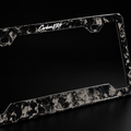 CarbonERA Black Forged Carbon License Plate Frame – material detail view