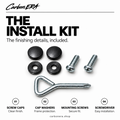 CarbonERA frame installation kit: screw caps, cap washers, mounting screws and screwdriver