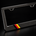 CarbonERA Gloss4K German Flag License Plate Frame – material detail view