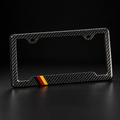 CarbonERA Gloss4K German Flag License Plate Frame – standing product view
