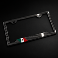 CarbonERA Gloss4K Mexican Flag License Plate Frame – angled view