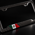 CarbonERA Gloss4K Mexican Flag License Plate Frame – material detail view
