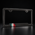 CarbonERA Gloss4K Mexican Flag License Plate Frame – standing product view