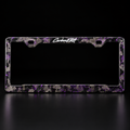 CarbonERA Purple Forged Carbon License Plate Frame – front view