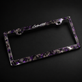 CarbonERA Purple Forged Carbon License Plate Frame – angled view