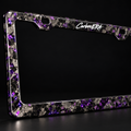 CarbonERA Purple Forged Carbon License Plate Frame – material detail view