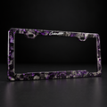 CarbonERA Purple Forged Carbon License Plate Frame – standing product view