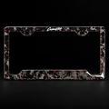 CarbonERA Red Forged Carbon License Plate Frame – front view