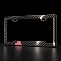 CarbonERA Gloss4K US Flag License Plate Frame – standing product view