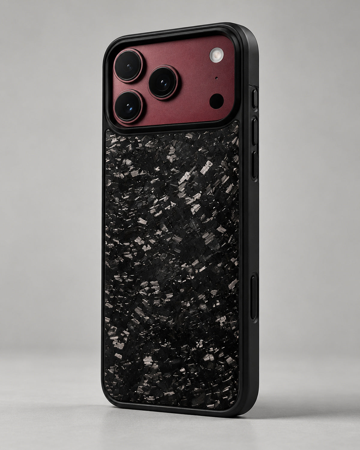 CarbonERA Black Forged case on iPhone 18 Pro