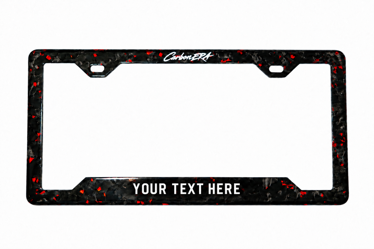CarbonERA Custom License Plate Frame – personalization example