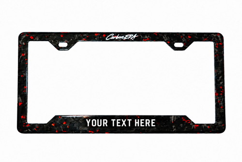 CarbonERA Custom License Plate Frame – personalization example