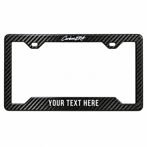 CarbonERA Custom License Plate Frame – front view